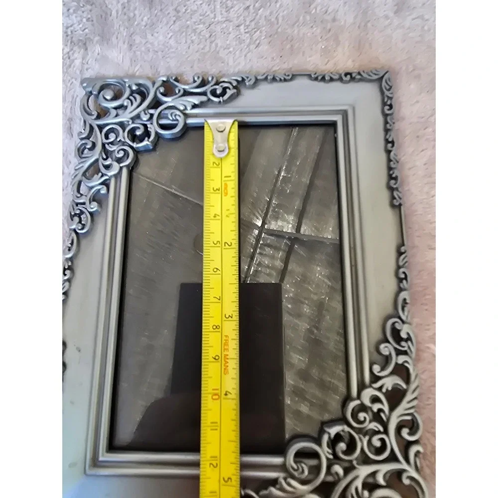 Malden Silver Ornate Scrollwork Baroque 4x6 Picture Frame Vintage Style Tabletop
